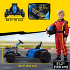 Qaba 24V Kids Electric Go Kart with Dual 150W Motors - Blue-Smooth wheels allow for exciting, movie-like drifts with complete control 