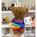 Just Dutch Boris - Jouet en peluche de lapin fait à la main - Rainbow Overall-Fabriquée par des artisans talentueux utilisant 100 pour cent de coton doux de haute qualité pour un toucher luxueux