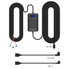 Adesso Mygekogear Acs G100 Smart Hardwire Kit Pro With Mini, Micro USB, USB C-The vehicle hard-wire kit connected to the car battery or fuse box power, can uninterruptedly supply power for the dash camera for 24 hours. It can even supply power when the car is turned off.