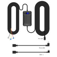 Adesso Mygekogear Acs G100 Smart Hardwire Kit Pro With Mini, Micro USB, USB C-The vehicle hard-wire kit connected to the car battery or fuse box power, can uninterruptedly supply power for the dash camera for 24 hours. It can even supply power when the car is turned off.