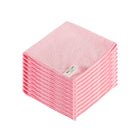 Globe Commercial - Chiffon en microfibre - 240 g/m² - 14" x 14" - Rose - Paquet de 10-Réduisez l’utilisation de produits chimiques et ramassez plus de bactéries