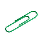 JAM Paper - Trombones géants colourés - grands trombones verts de 5 cm - paquet de 75-Quantité : 75 par boîte | Emballé dans une boîte transparente réutilisable pour garder votre bureau ou votre tiroir de bureau organisé