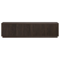 Hudson&Canal Hanson TV Stand for TV's up to 85" - Alder Brown-A transitional design accommodates TVs up to 85" for your entertaining space