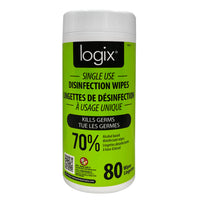 Logix Disinfection Wipes - 80 Wipes-Ready-to-use wipes allow for quick, on-the-go cleaning without the need for additional sprays or cloths