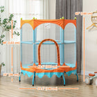 Qaba 4.6 ft Toddler Trampoline Indoor Outdoor - Blue-Central handlebar aids children in using the trampoline quickly 