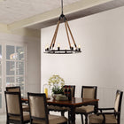 Modway Encircle Chandelier - Black-Rope and Steel Construction