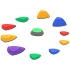Outsunny Stepping Stones with Non-slip Rubber - Multicoloured - Set of 11-Helps improve coordination and balance, and encourages active play and creativity 