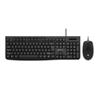 Intekview Wired Keyboard and Mouse kit - Bilingual-Ambidextrous mouse: Symmetrical design for comfortable use with either hand.