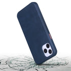 General Supply Goods + Co Étui en Cuir Végétalien pour iPhone 12/12 Pro, Compatible avec Magsafe - Bleu Marine-Conception mince