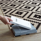 Modway - Perplex Treillis géométriques en losange à l’intérieur et à l’extérieur Tapis de 5 pi l x 8 pi L - Noir et beige-Polypropylène 100% doux