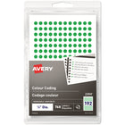 Avery Removable Colour Coding Labels - Green - 1/4" - 768 Pack-Colourful labels to easily identify items