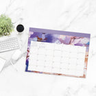 Cambridge 2026-27 Susan Standard Desk Pad - 22" x 17" - Bilingual-One month per page format has unruled daily blocks for open planning