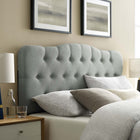 Modway Annabel Upholstered Fabric Queen Headboard - Grey-Fine polyester upholstering