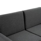 HOMCOM - Canapé loveseat 56 po avec pieds en bois - gris foncé-Housse de coussin zippée pour un nettoyage facile 