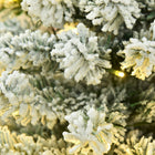 HOMCOM 6' Pre-Lit Snow-Flocked Christmas Tree - Green-The tree comes with a sturdy base for better stability 