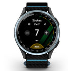 Garmin Approach J1 Smartwatch - Cloud Blue Aluminum Bezel with Black/Azure ComfortFit Fabric Band-Personal par: Adjust par to match the golfer’s skill level to help set realistic goals and build confidence