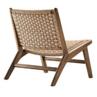 Modway - Saoirse Fauteuil d’accent en bois de corde tressée - Noyer naturel-Assemblée requise
