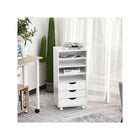 Vinsetto 3-Drawer Office Cabinet with Wheels - White-Material: Particleboard  
