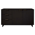 Manhattan Comfort Granville 55.04" Modern Sideboard - Black-Modern- Contemporary with a taste of Glam - Sideboard for Dining Room and Living Room Use
