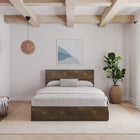 Nexera - Tête de lit queen effet de planches Queen, Truffe-N'est pas compatible avec les lits de métal