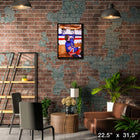 Wayne Gretzky Oilers Hanging Up Skates - Framed Canvas - 22" x 31"-Officially licensed by the NHL and NHLPA