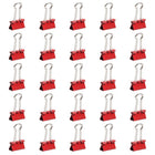 JAM Paper Colourful Binder Clips - Small - 3/4" - Red - 25 Pack-Perfect for staying stylishly organized around the house, at school, or in the office!