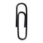JAM Paper Colourful Standard Paper Clips - 1"- Black - 100 Pack-Quantity: 100 per Box | Packed in a reusable clear box to keep your desktop or your desk drawer organized