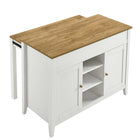 Modway Garland Kitchen Island - Oak White-Non-Marking Foot Pads