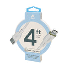Amaze 4' USB-A to Lightning Cable - White-4ft Length: Compact and convenient for daily charging needs