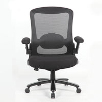 Nicer Interior Flip-Up Bariatric Mesh Back Task Chair-Breathable mesh back allows for ventilation to prevent body heat build up during working hours