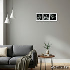 Rush Triple Black & White Photo Collage - Framed Print - 45" x 19"-Ready to hang - arrives fully assembled