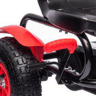 Aosom - Go-kart à pédales pour enfants avec siège réglable, roues en caoutchouc - rouge-Convient à plusieurs types de surfaces, y compris le ciment, la brique, le gravier et l’asphalte 
