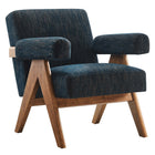 Modway Lyra Fabric Armchair - Azure Fabric-Ergonomic Design for Comfort