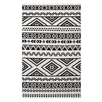 Modway - Haku Tribal marocain géométrique Tapis de comédie 8 pi l x 10 pi L - Noir et blanc-Tapis géométrique de zone tribale marocaine