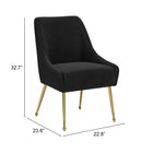 Zuo Maxine Dining Chair - Black/Gold-6
