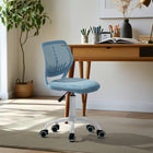 Homy Casa  Teen Task Chair - Blue-Pneumatic seat-height adjustment from 16.6" to 21.3"