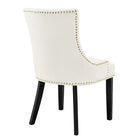 Modway Marquis Performance Velvet Dining Chairs - White - 2 Pack-Assembly Required