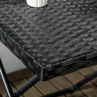 Outsunny - Table basse en rotin pour balcon, noir-Conception légère pour une mobilité facile  