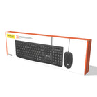 Intekview Wired Keyboard and Mouse kit - Bilingual-Compact keyboard: Space-saving layout with standard-sized keys and 10 multimedia shortcuts.