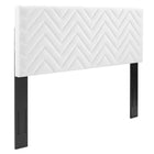 Modway Mercy Chevron Tufted Performance Velvet Full/Queen Headboard - White-Chevron Tufted Full/Queen Headboard