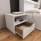 Nexera Hunter Nightstand - White-Warranty Included: Rest easy with a one-year warranty included, providing added assurance for a stylish and functional upgrade to your bedroom