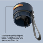 Contigo - Bouteille d’eau en plastique DualSip avec couvercle à double sens et courroie de transport, 828 ml (28 oz)-100 % antifuite : Cliquez sur le couvercle pour éviter les déversements