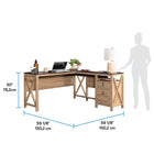 Sauder Newberry Lane L-Desk - Khaki Pine-10