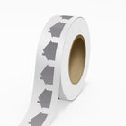 JAM Paper - Rouleaux d'étiquettes standard - en forme de maison - 1 7/8 x 2 7/8 - feuille argentée mate - 125 étiquettes/rouleau-Couleur : feuille mate argentée durable | Faites ressortir votre courrier avec des étiquettes d'adresse d'expédition colourées.