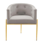 Modway Savour Tufted Performance Velvet Accent Chair - Light Grey-Chair Weight Capacity: 300 lb