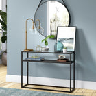 Hudson&Canal - Lampe de table arquée Verona de 68 cm de haut avec abat-jour en verre - Laiton brossé/grainé-Associé à un abat-jour en verre à dôme ensemencé