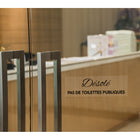 Cosco Sorry No Restroom Indoor Door/Wall Sign - Acrylic - 3" x 9" - French Text-Designed for indoor use, the 3" x 9" size is ideal for mounting on doors, walls, or near entryways