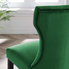 Modway Silhouette Performance Velvet Dining Chairs - Emerald - 2 Pack-Stain-Resistant Performance Velvet