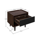 Manhattan Comfort Duane Mid-Century Modern TV Stand, Sideboard, Coffee Table and End Table - Dark Brown and Black - Set of 4-Home Assembly Required. All Hardware Included