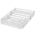 Modway Horizon Stainless Steel Full Bed Frame - White-Easy To Assemble And Fold Away
